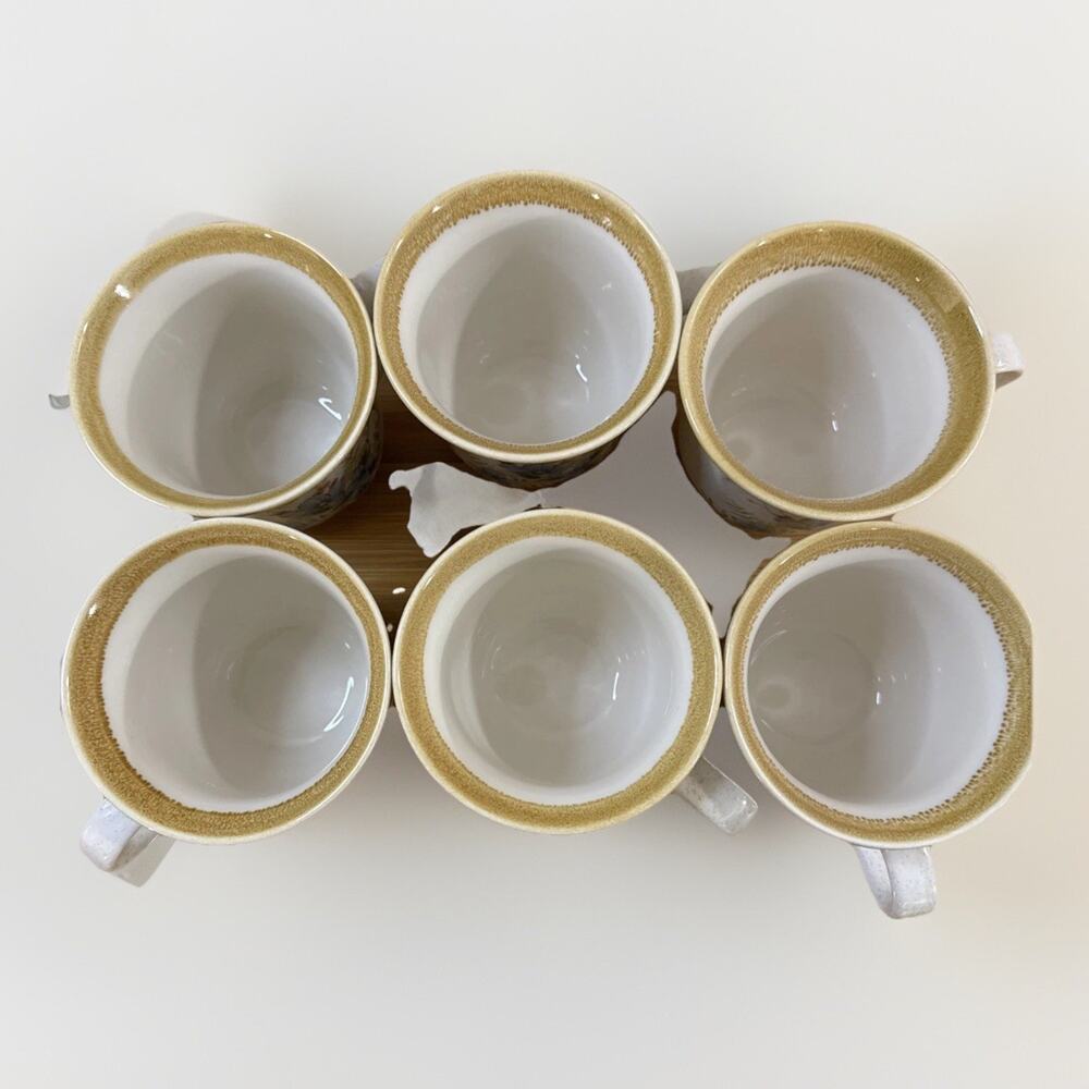 Set of 6 - Vintage Mikasa Garden Club Day Dreams Tea Cup - Mug EC 461 Japan MINT - Picture 6 of 6